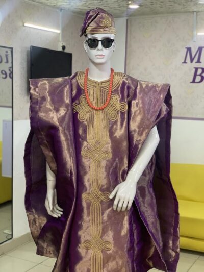 Ofi Embroidered Agbada with Swavroski stone detailing